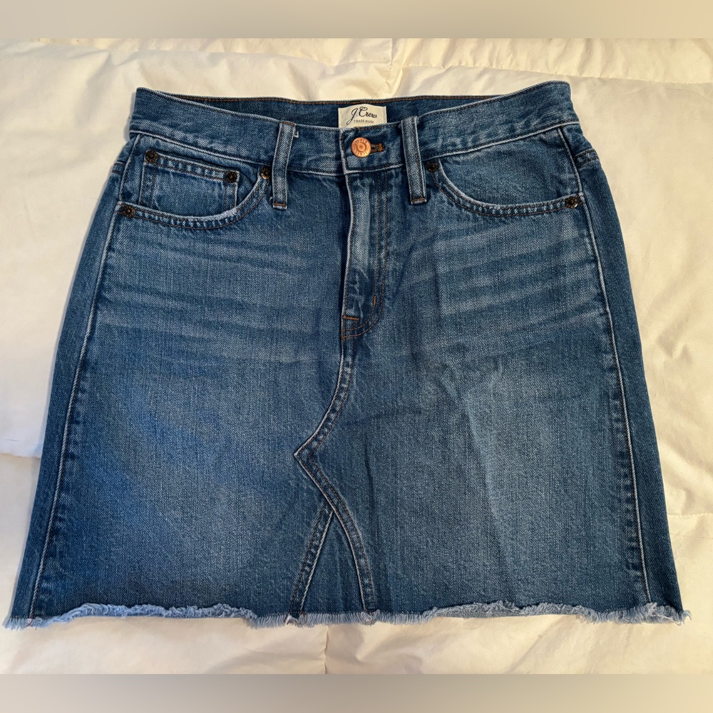 J. Crew Classic Blue Jean Mini Skirt